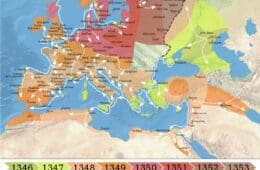 karta-sirenja-crne-smrti-verovatno-bubonske-kuge-po-evropi-sredinom-14.-veka-830×0