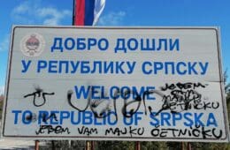Усташки симболи и увреде на најјужнијој табли "Добродошли у Републику Српску"