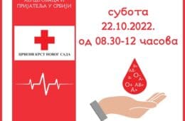 НОВИ САД, 22. ОКТОБАР 2022. ГОДИНЕ: Млади Херцеговци организују 15. акцију добродовољног давања крви